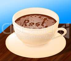 Rest Relax Represents Coffee Shop And Beverages