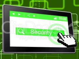 Online Security Represents World Wide Web And Unauthorized