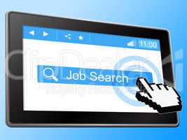 Job Search Means World Wide Web And Jobs