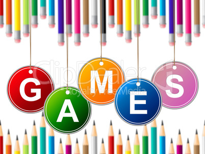 Games Play Indicates Leisure Gaming And Entertainment