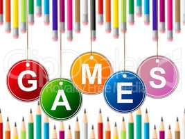 Games Play Indicates Leisure Gaming And Entertainment
