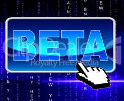 Beta Button Means World Wide Web And Network