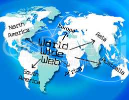 World Wide Web Shows Searching Globalize And Online