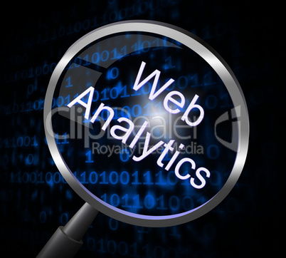 Web Analytics Indicates Magnifier Magnify And Report