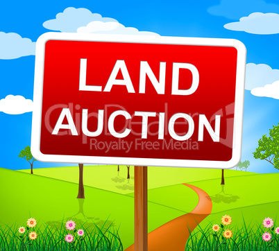 Land Auction Indicates Winning Bid And Auctioning