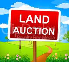 Land Auction Indicates Winning Bid And Auctioning