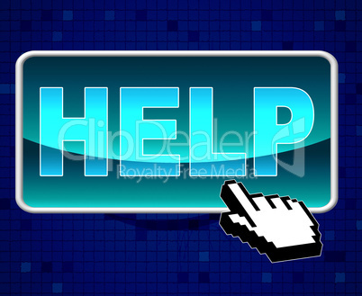 Help Button Means World Wide Web And Advice
