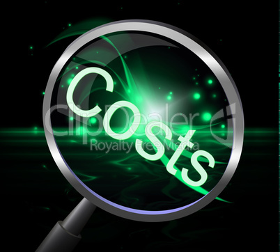 Costs Magnifier Represents Magnification Price And Expenditure