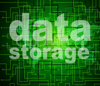 Data Storage Represents Bytes Technology And Filing
