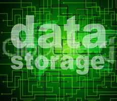 Data Storage Represents Bytes Technology And Filing