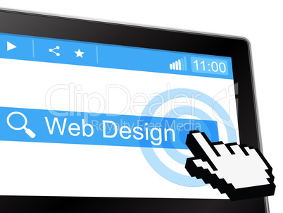 Web Design Represents Website Searching And Network