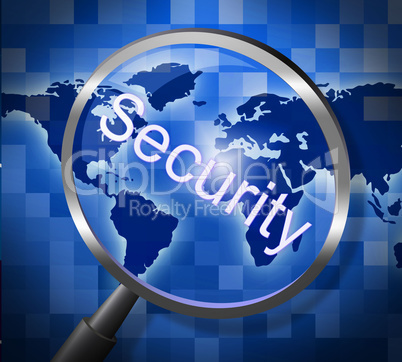 Security Magnifier Represents Secured Research And Searches