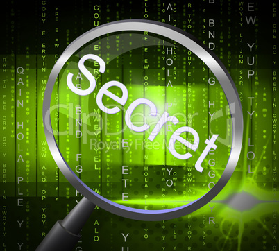 Magnifier Secret Represents Secretly Undisclosed And Secrets