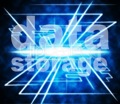 Data Storage Represents Knowledge Filing And Server