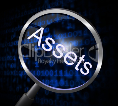 Assets Magnifier Indicates Valuables Searching And Search