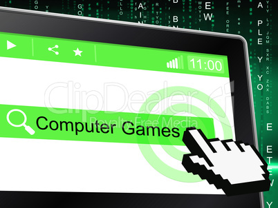 Computer Games Indicates World Wide Web And Entertaining
