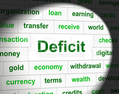 Debts Deficit Means Financial Obligation And Arrears