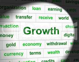 Finances Growth Represents Rise Commerce And Investment