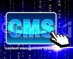 Content Management System Indicates World Wide Web And Internet