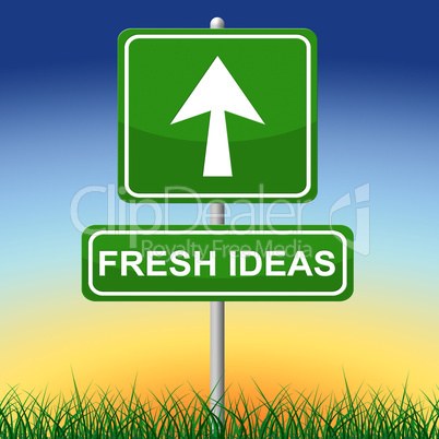 Fresh Ideas Means Signboard Display And Direction