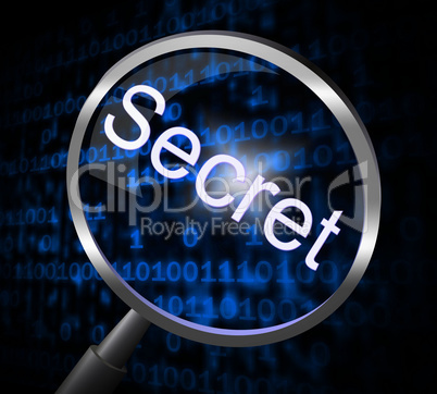 Secret Magnifier Means Search Confidential And Magnification