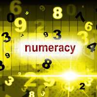 Numeracy Education Represents One Two Three And Learning