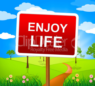 Enjoy Life Indicates Jubilant Fun And Happiness