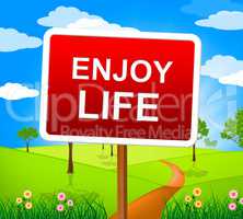 Enjoy Life Indicates Jubilant Fun And Happiness