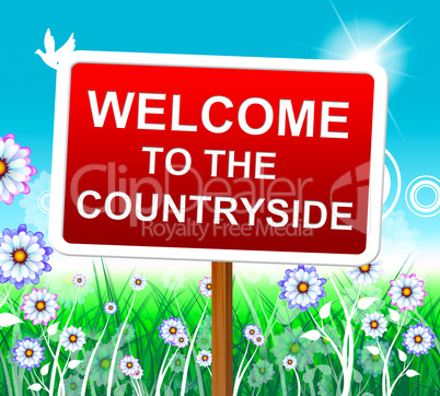 Countryside Welcome Shows Nature Greeting And Invitation