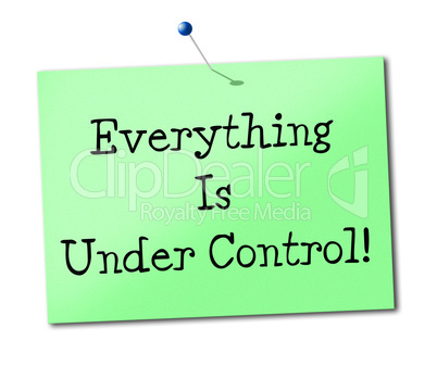 Under Control Means Display Advertisement And Placard