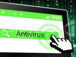 Online Antivirus Indicates World Wide Web And Firewall