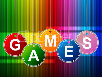 Games Play Means Gamer Leisure And Entertainment