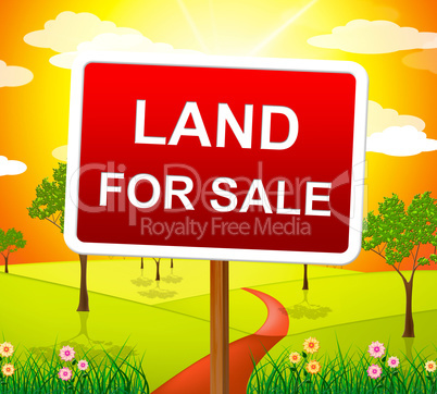 Land For Sale Represents Real Estate Agent And Purchase