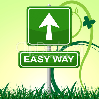 Easy Way Represents Ease Pointing And Display