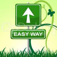 Easy Way Represents Ease Pointing And Display