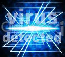 Detected Virus Indicates Found Threat And Discovered