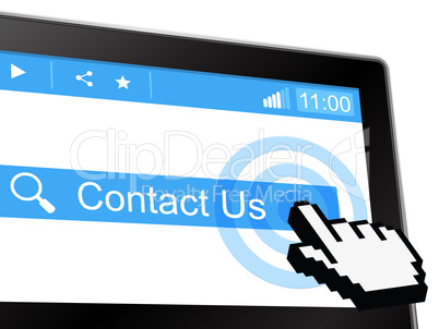 Contact Us Shows Send Message And Communicate