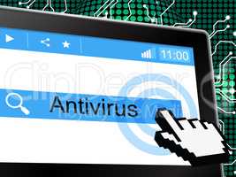 Online Antivirus Indicates World Wide Web And Firewall
