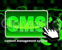 Content Management System Represents World Wide Web And Searching