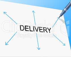 Delivery Distribution Indicates Supply Chain And Delivering