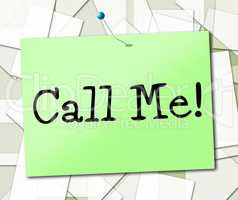 Call Me Shows Placard Advertisement And Signboard