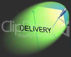 Delivery Distribution Represents Supply Chain And Package