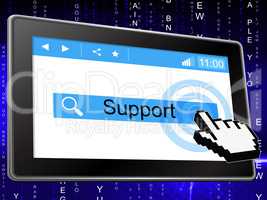 Online Support Indicates World Wide Web And Advice