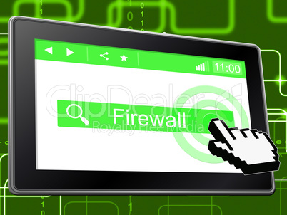 Online Firewall Represents World Wide Web And Defence