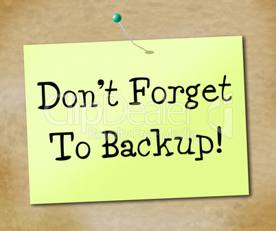 Backup Data Shows File Transfer And Archives