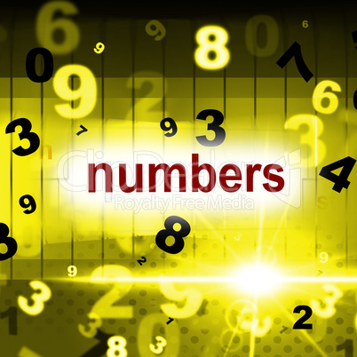 Mathematics Numbers Shows One Two Three And Calculate
