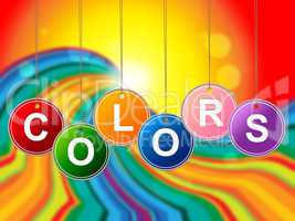 Color Paint Shows Colourful Painting And Multicolored