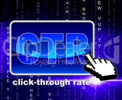 Click Through Rate Indicates World Wide Web And Analytics