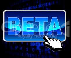 Beta Button Means World Wide Web And Versions