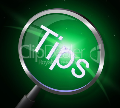 Tips Magnifier Indicates Magnify Help And Button